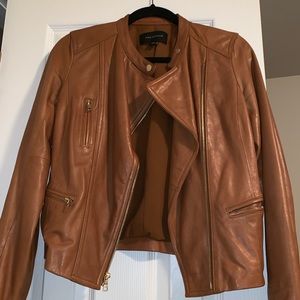 Brown faux leather jacket